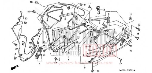 CAPOT INFERIEUR (VTR1000SP2/3/4/5/6) VTR1000SP5 de 2005